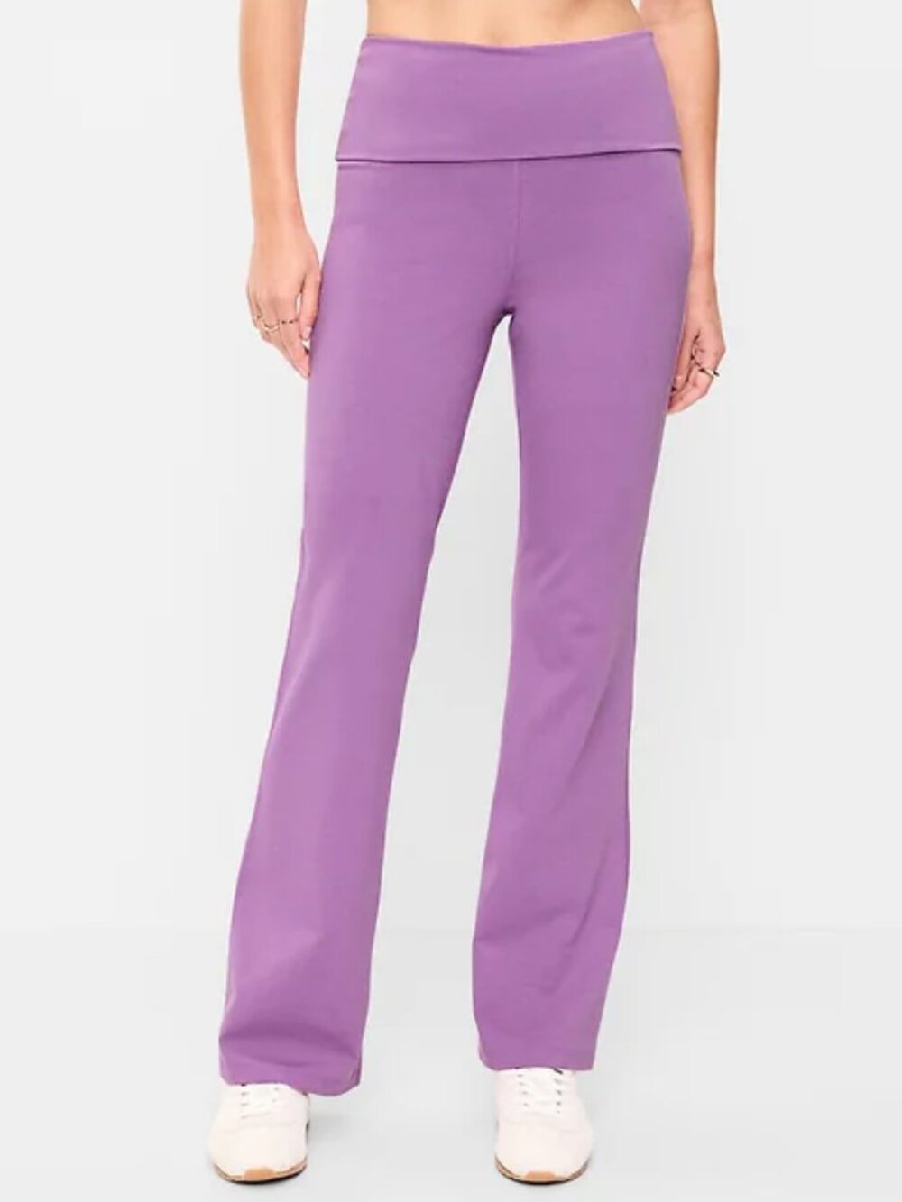 Old Navy Orchid High-Waisted PowerChill Fold-Over Bootcut Leggings/NWT/MEDIUM